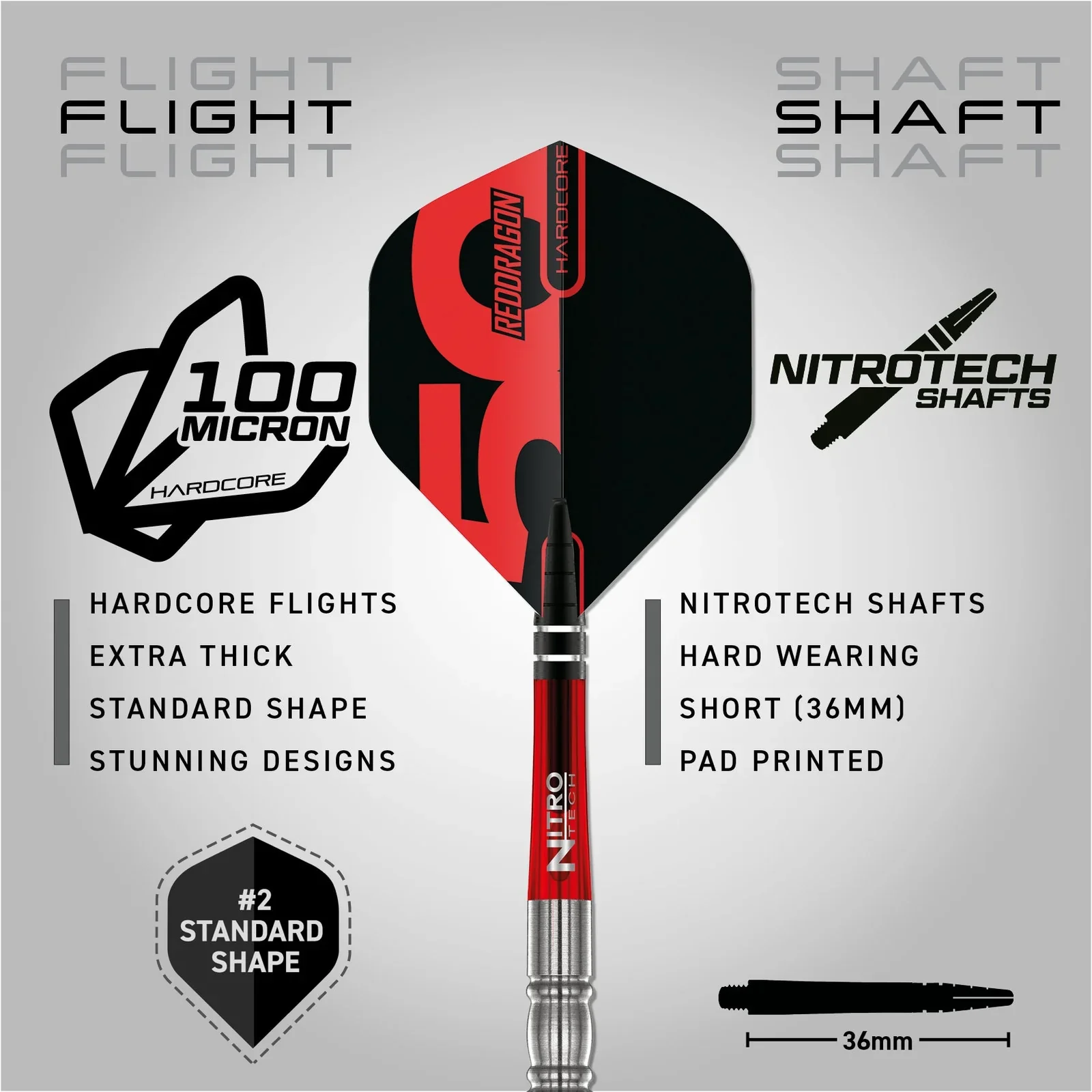 50th Anniversary Collection - Penetrator 4 Steel Tip Darts | Red Dragon - Image 3
