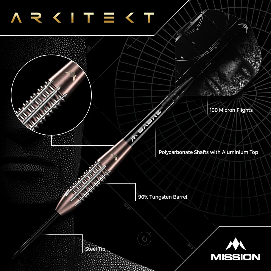 Arkitekt Steel Tip Darts | Mission - Image 3