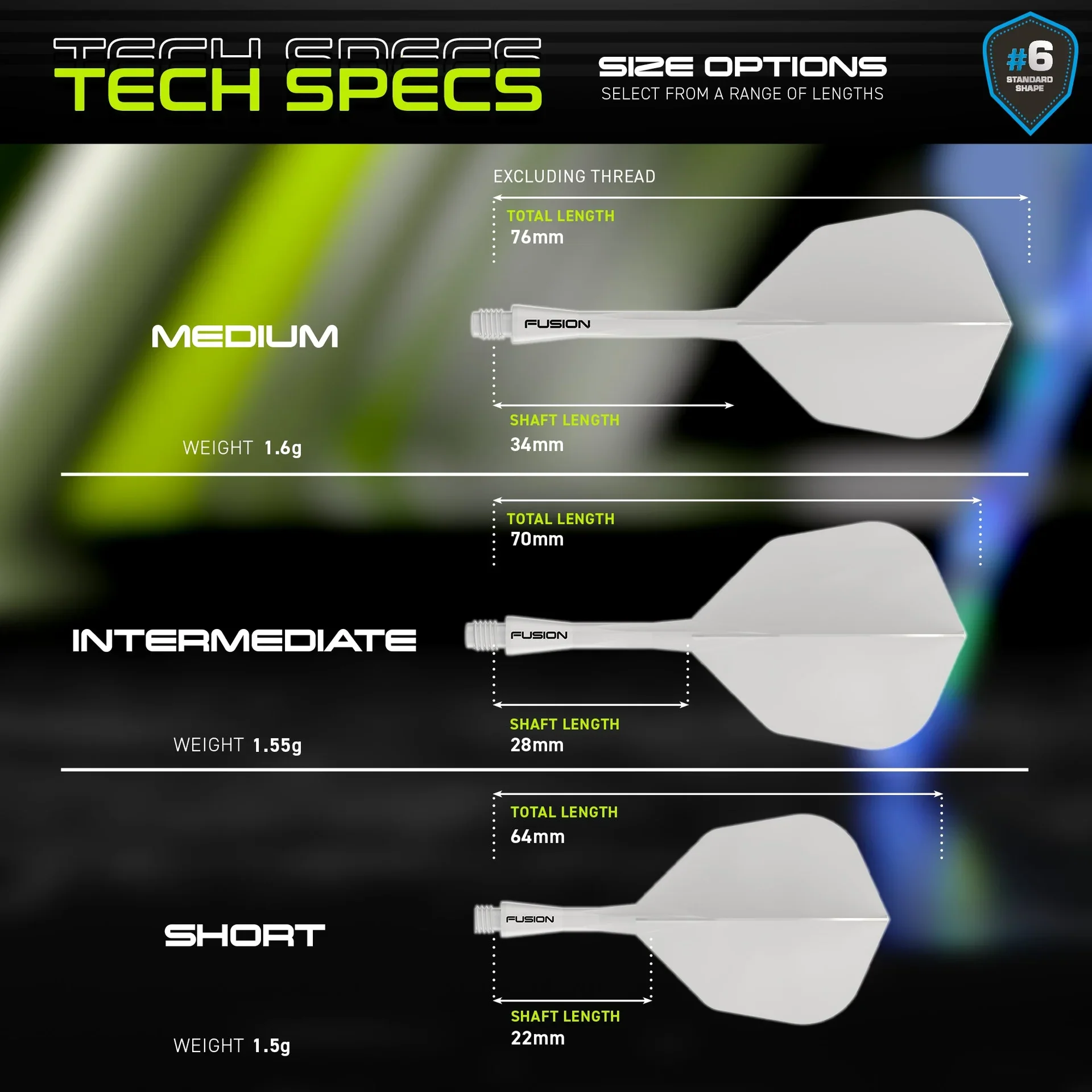 Fusion Integrated Flight & Shaft White | Winmau - Image 12