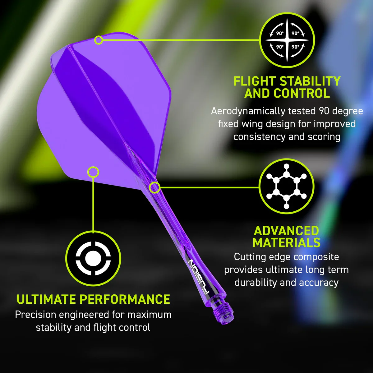 Fusion Integrated Flight & Shaft Purple | Winmau - Image 6