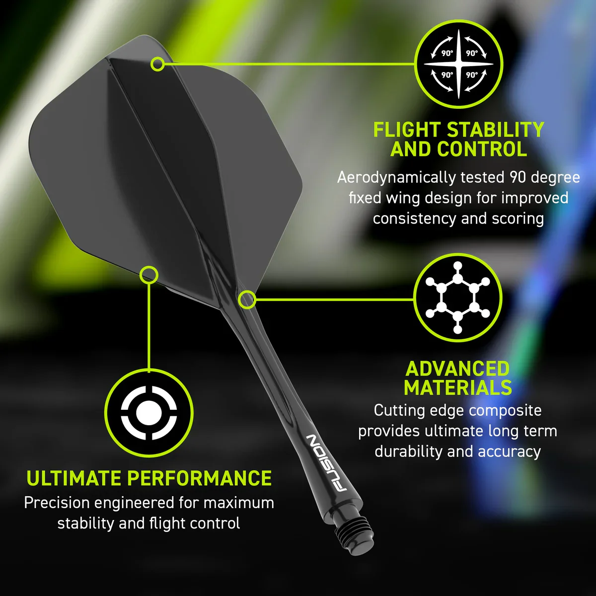 Fusion Integrated Flight & Shaft Black | Winmau - Image 13