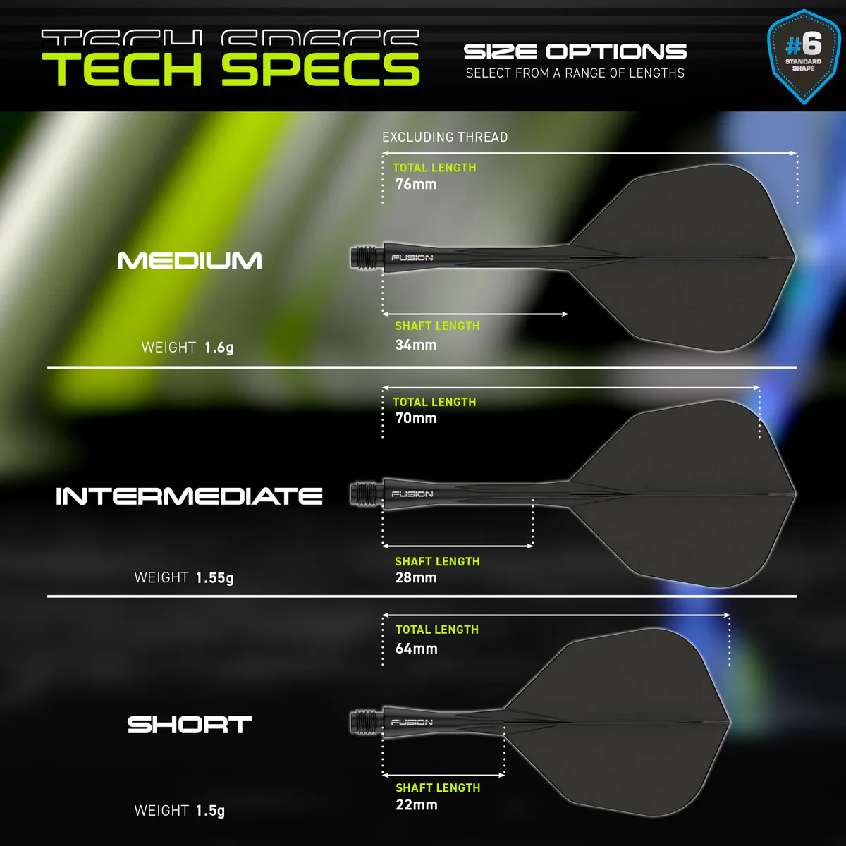 Fusion Integrated Flight & Shaft Black | Winmau - Image 6