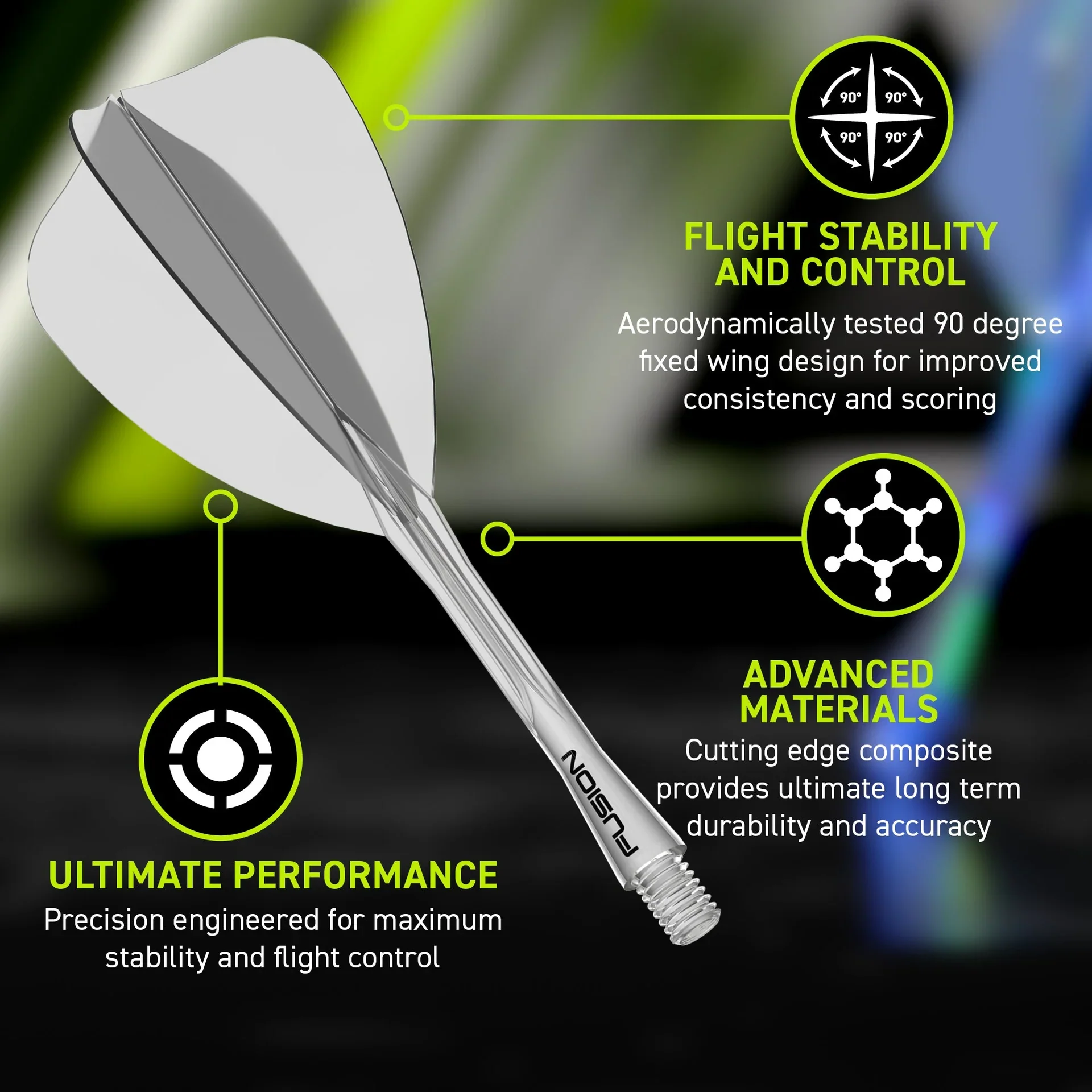 Fusion Arrow Integrated Flight & Shaft - Clear | Winmau - Image 4