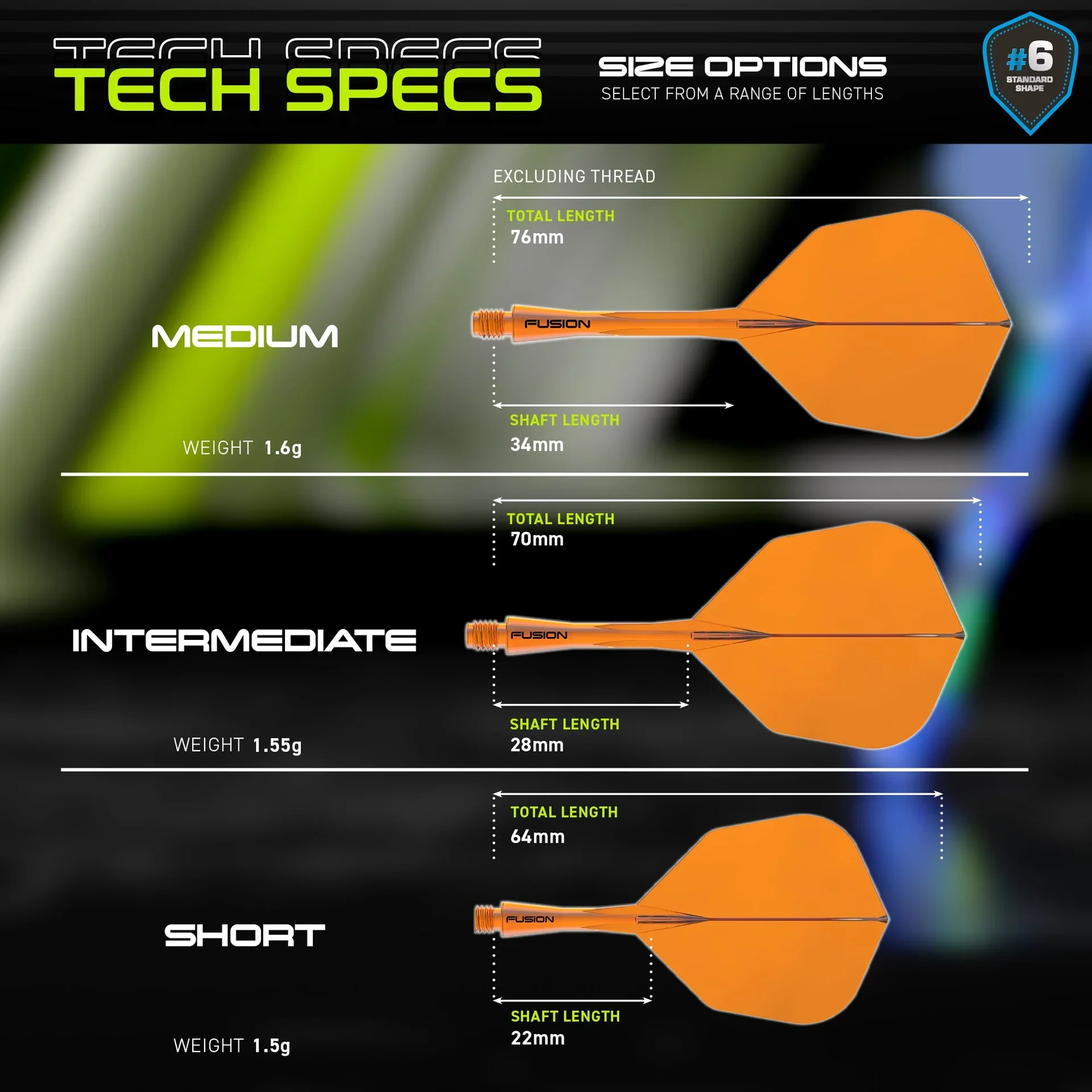 Fusion Integrated Flight & Shaft Orange | Winmau - Image 12