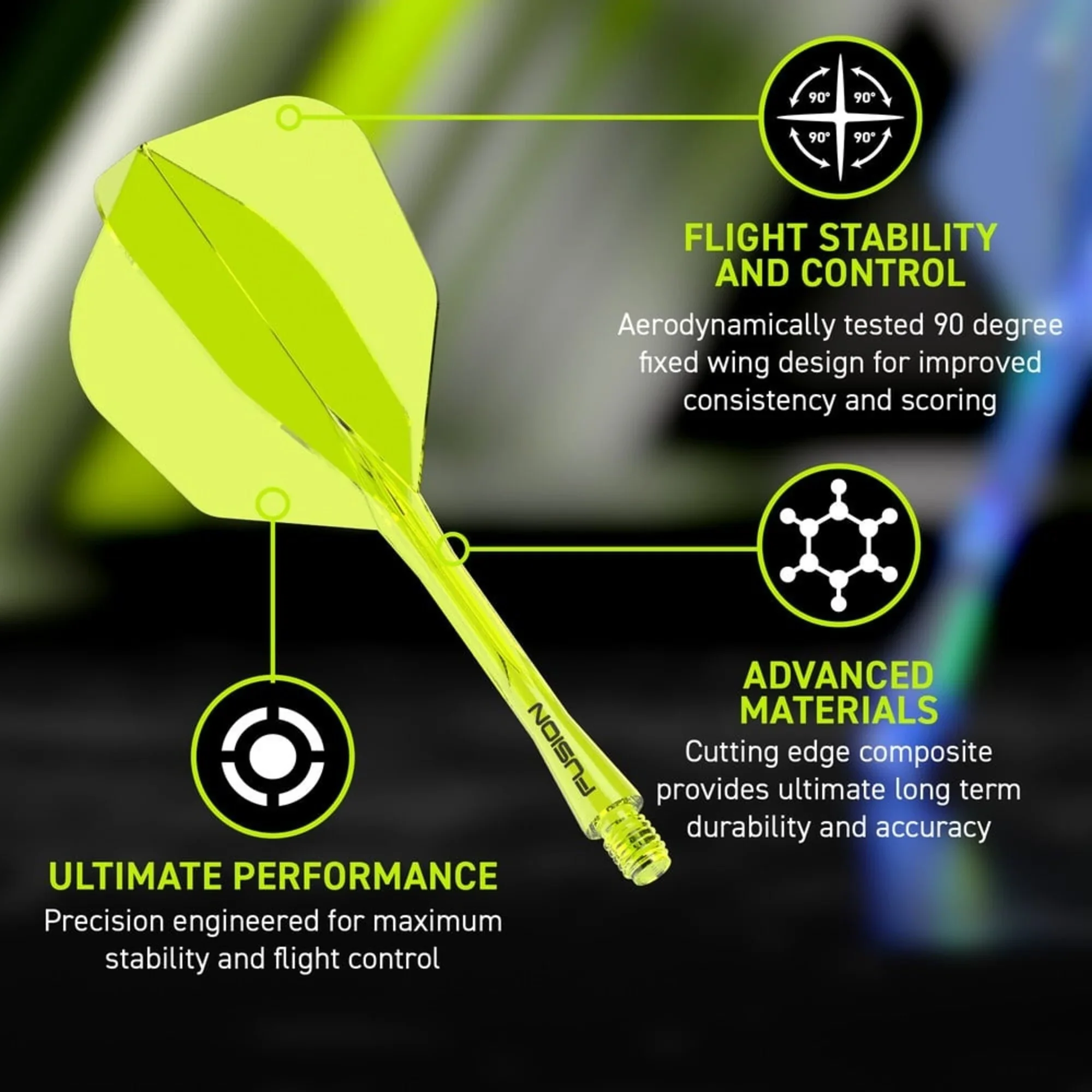 Fusion Integrated Flight & Shaft Yellow | Winmau - Image 13