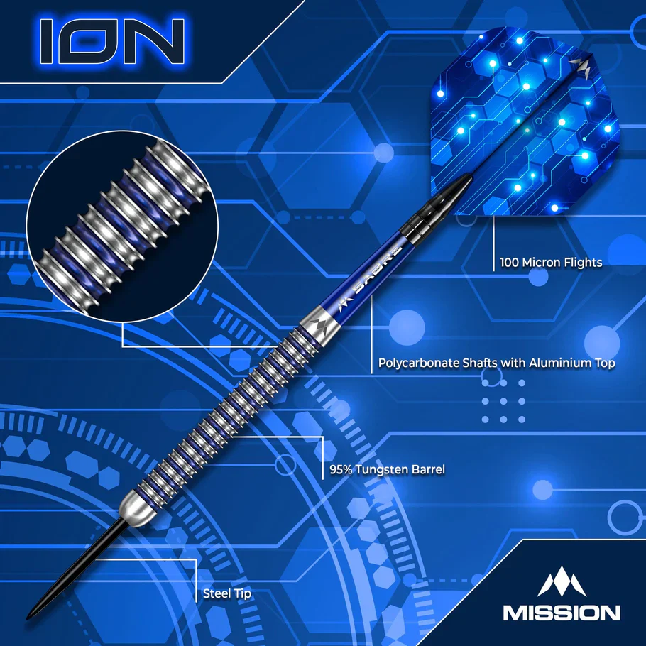 ION Steel Tip Darts | Mission - Image 3