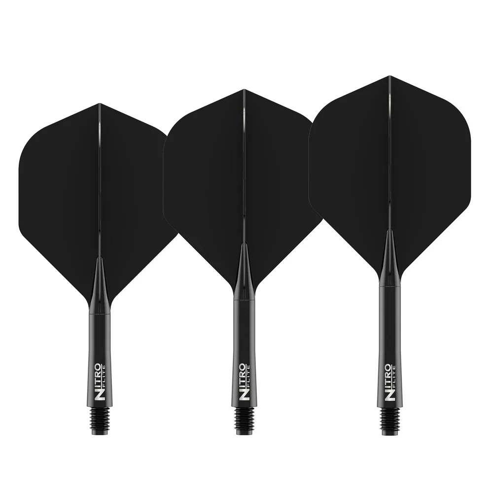 Nitro Flite Integrated Flight & Shaft - Black & Black | Red Dragon - Image 2