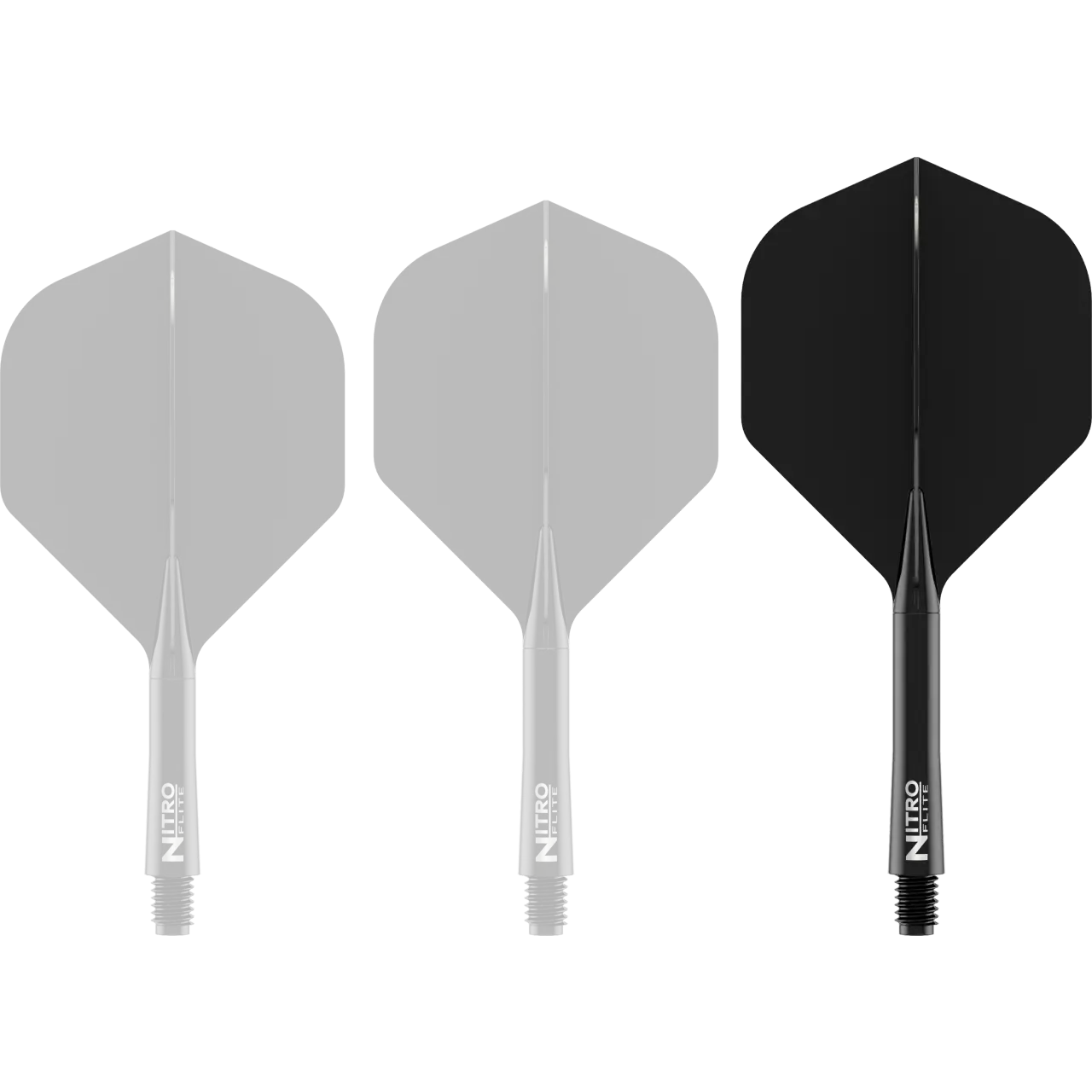 Nitro Flite Integrated Flight & Shaft - Black & Black | Red Dragon - Image 6