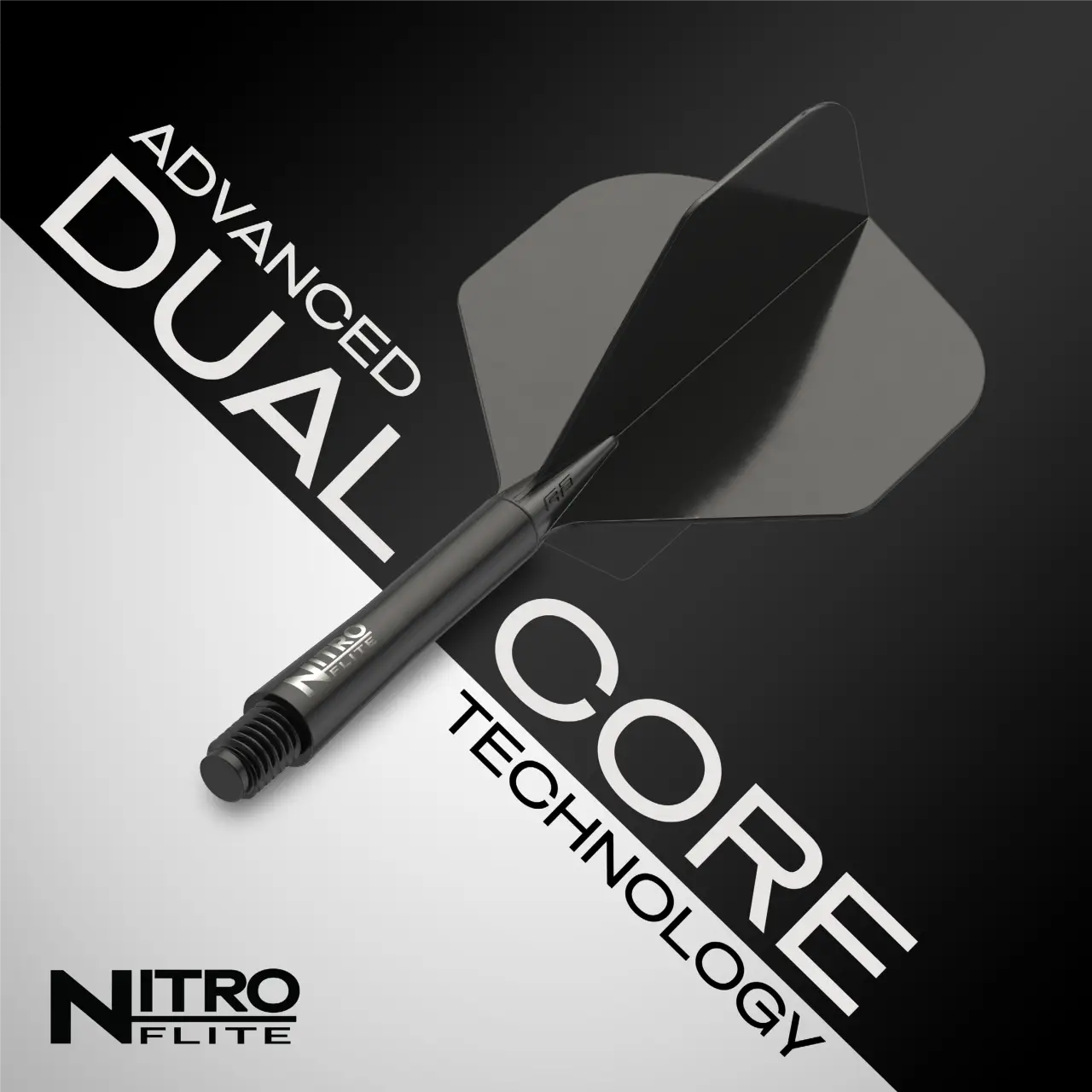 Nitro Flite Integrated Flight & Shaft - Black & Black | Red Dragon - Image 8