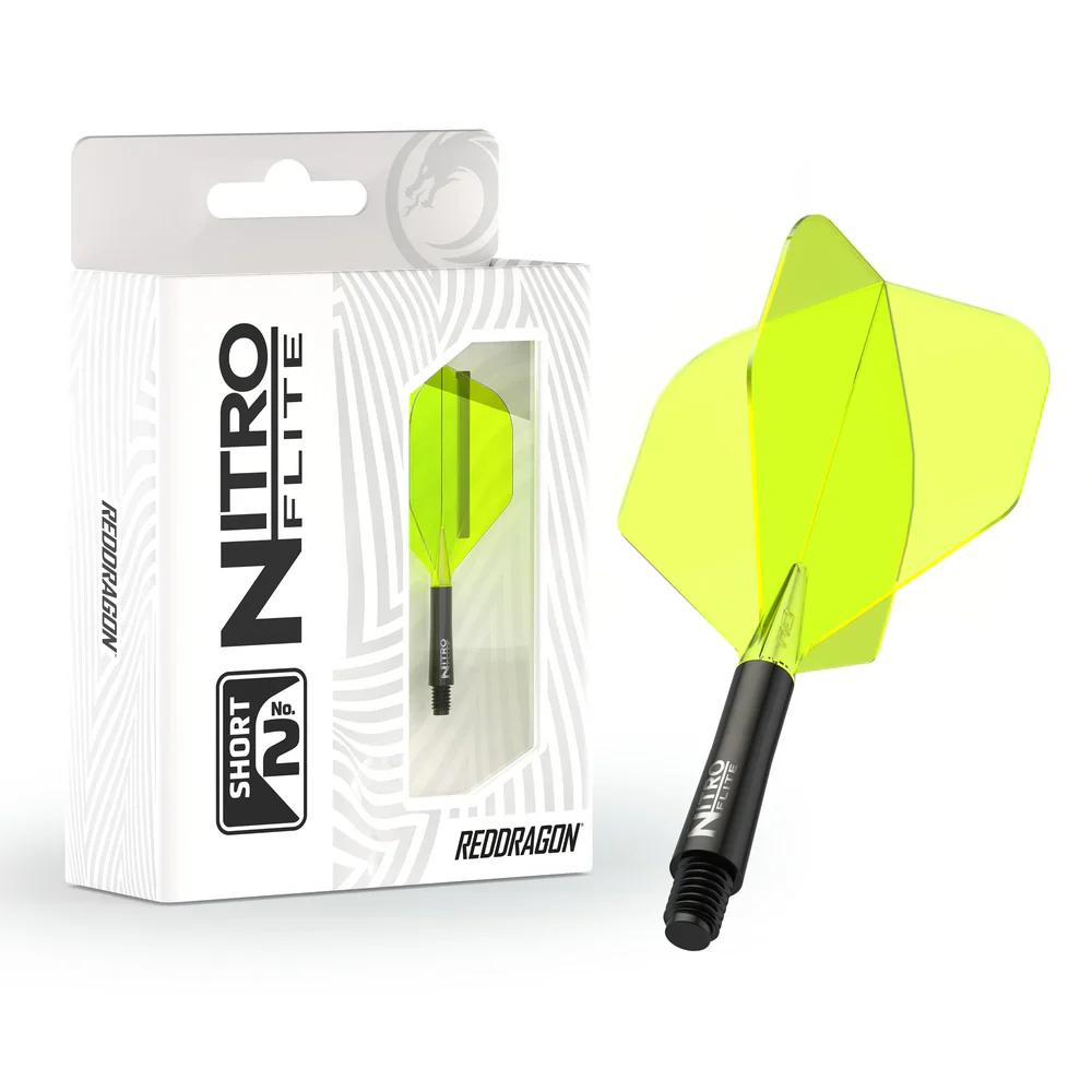 Nitro Flite Integrated Flight & Shaft - Black & Yellow | Red Dragon