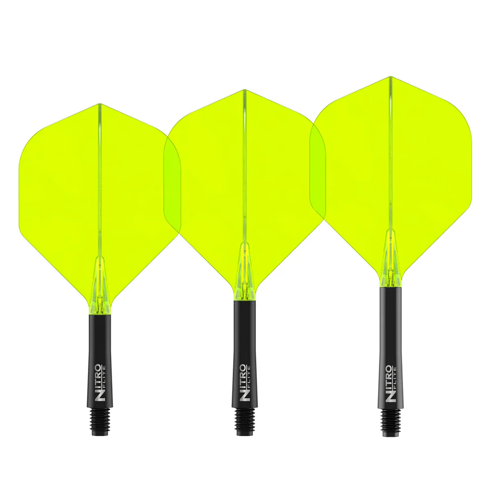 Nitro Flite Integrated Flight & Shaft - Black & Yellow | Red Dragon - Image 2