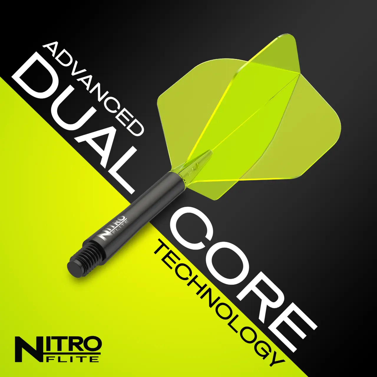 Nitro Flite Integrated Flight & Shaft - Black & Yellow | Red Dragon - Image 8