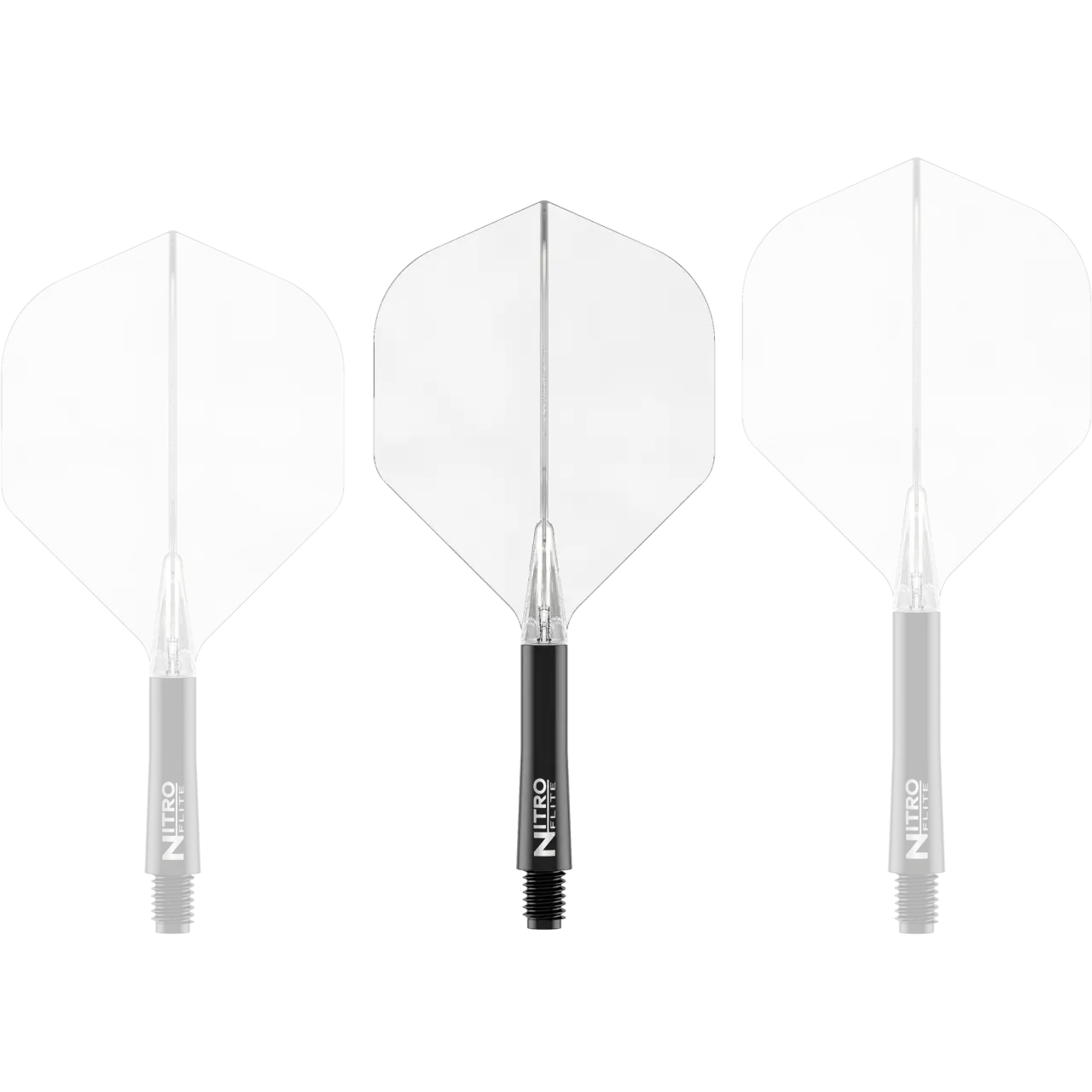 Nitro Flite Integrated Flight & Shaft - Black & Clear | Red Dragon - Image 5