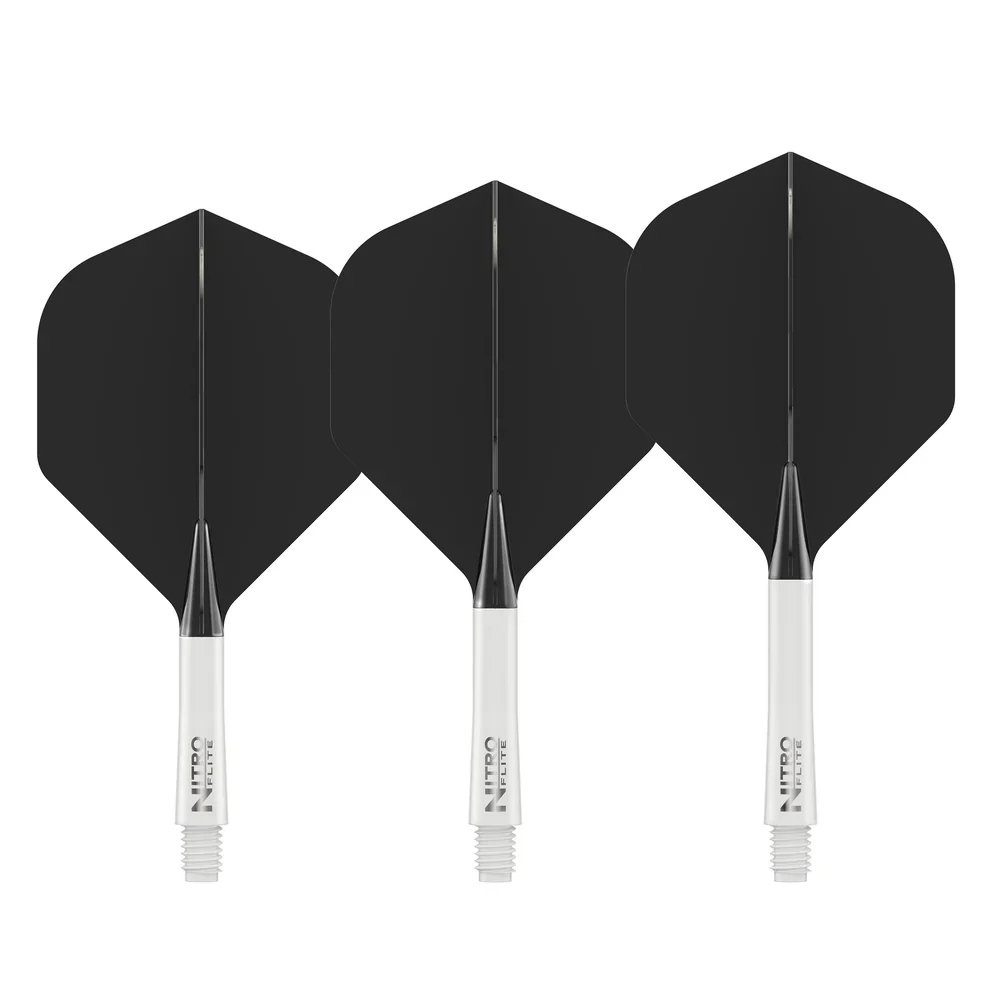Nitro Flite Integrated Flight & Shaft - White & Black | Red Dragon - Image 2