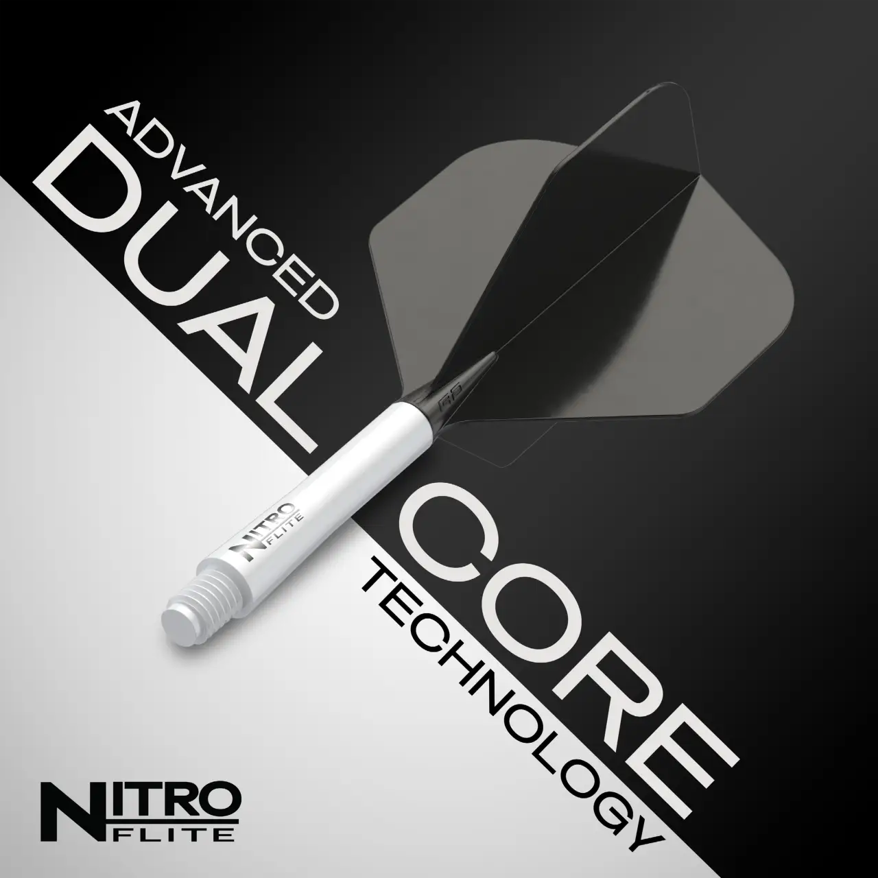 Nitro Flite Integrated Flight & Shaft - White & Black | Red Dragon - Image 8