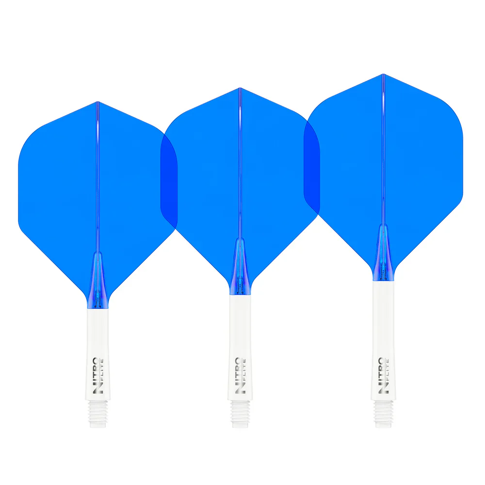 Nitro Flite Integrated Flight & Shaft - White & Blue | Red Dragon - Image 2