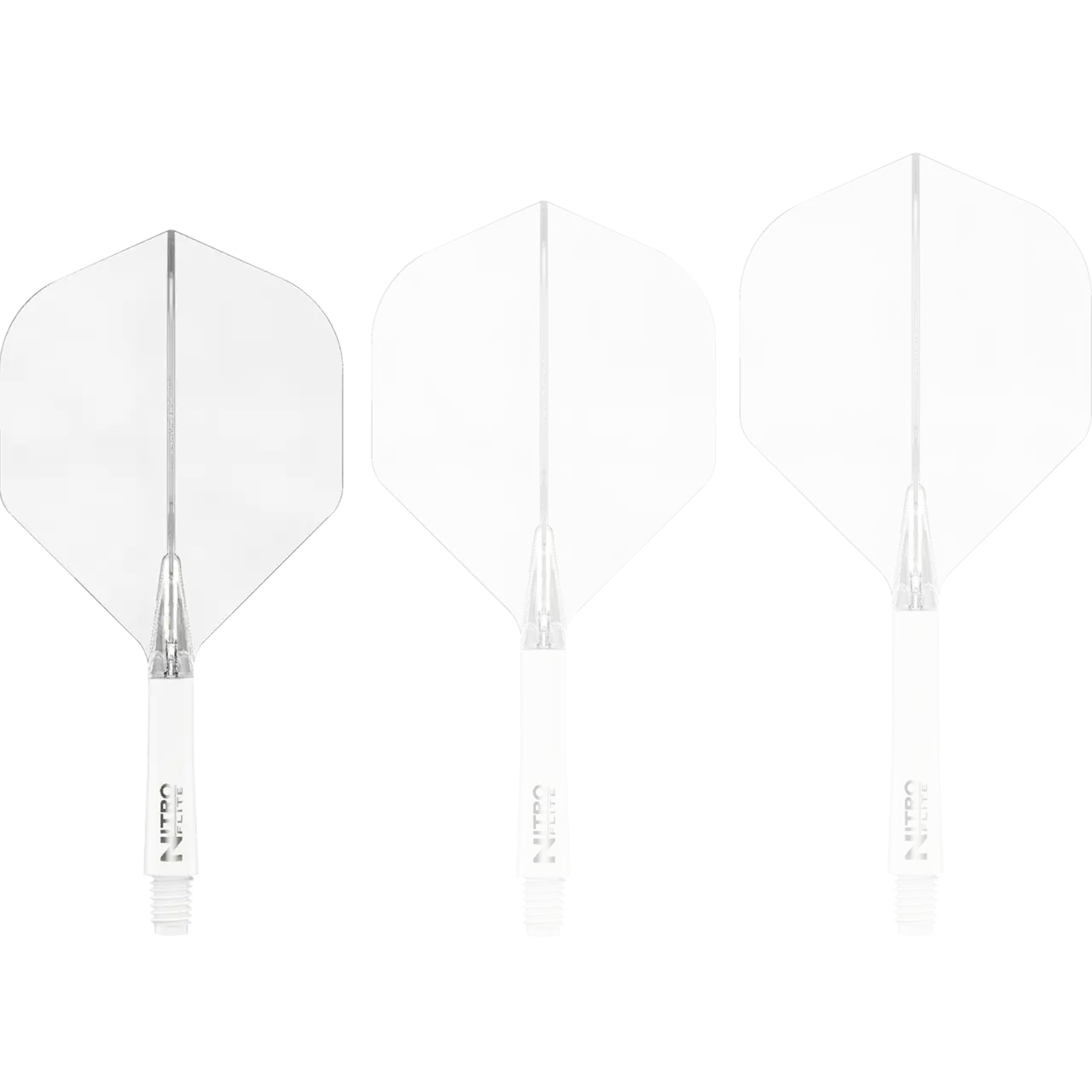 Nitro Flite Integrated Flight & Shaft - White & Clear | Red Dragon - Image 4