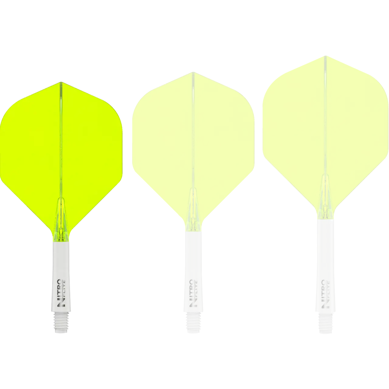 Nitro Flite Integrated Flight & Shaft - White & Yellow | Red Dragon - Image 4