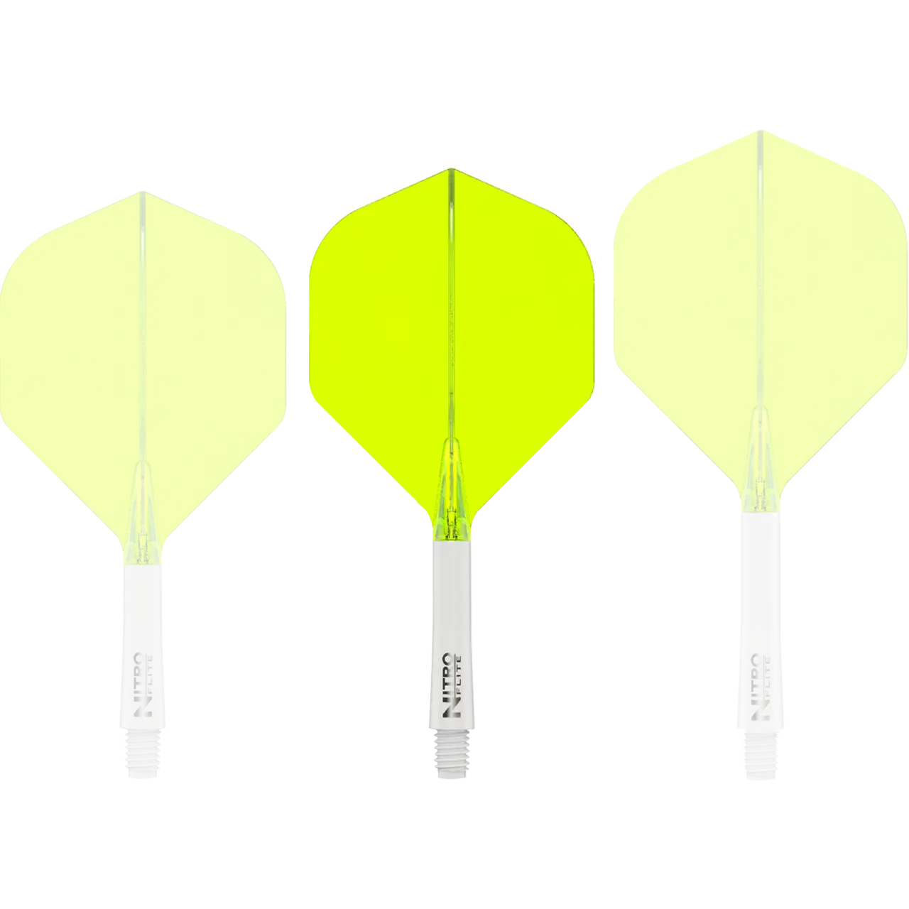 Nitro Flite Integrated Flight & Shaft - White & Yellow | Red Dragon - Image 5