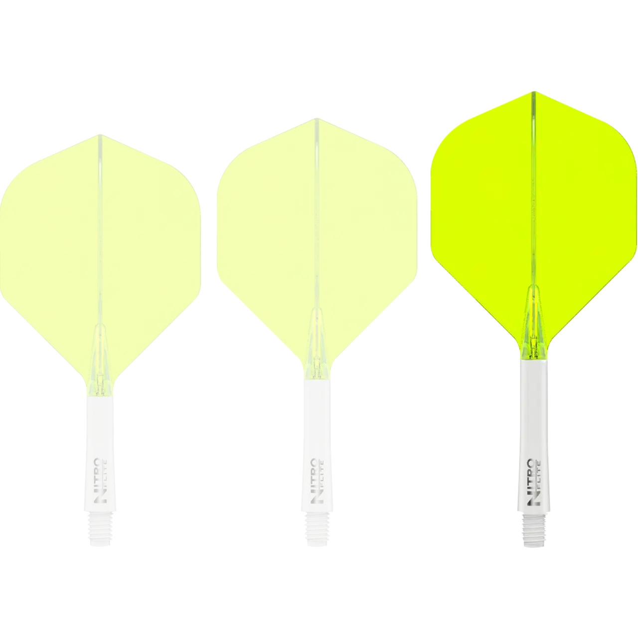 Nitro Flite Integrated Flight & Shaft - White & Yellow | Red Dragon - Image 6