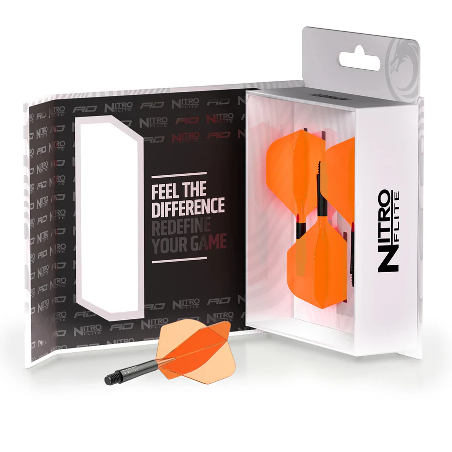 Nitro Flite Integrated Flight & Shaft Black & Orange | Red Dragon - Image 6