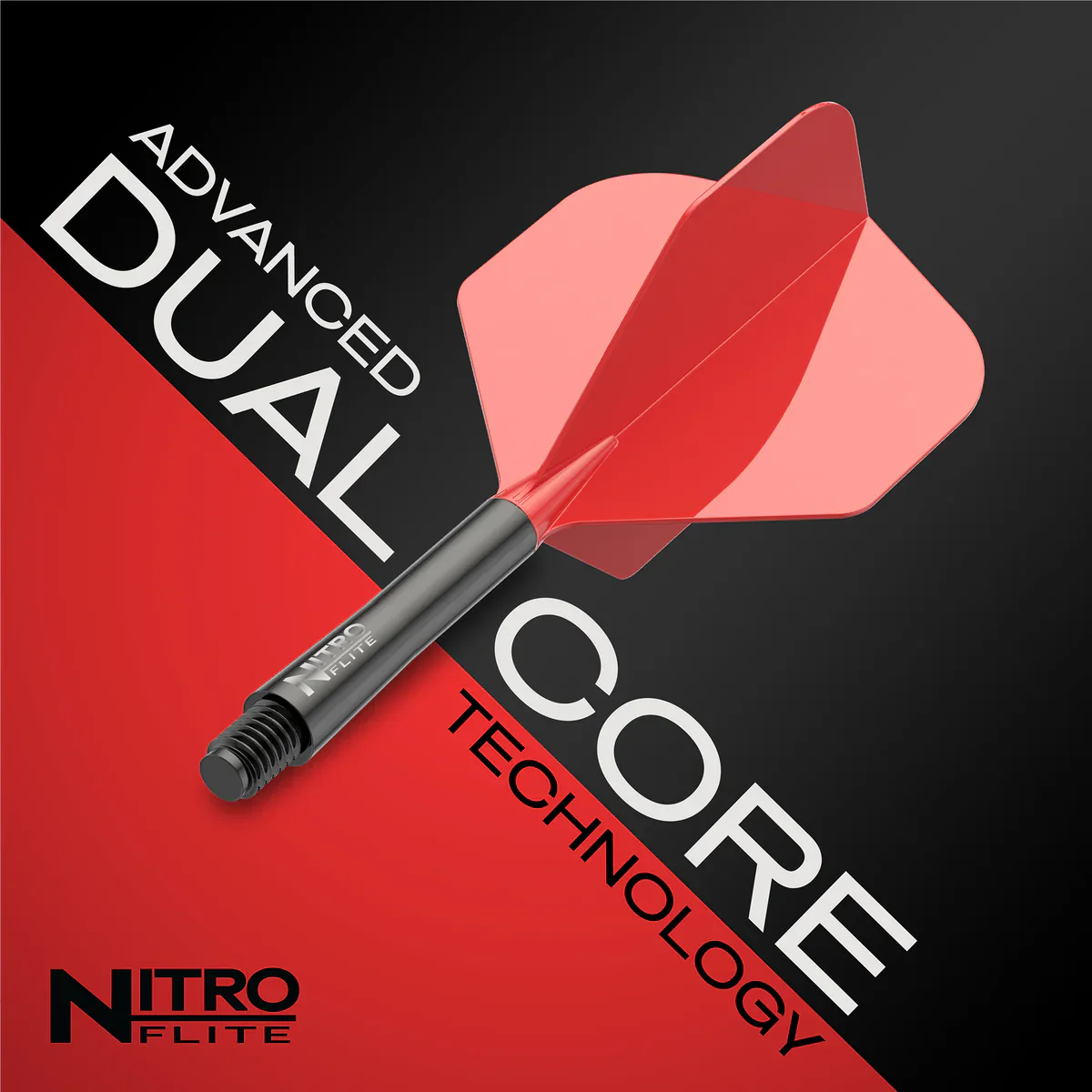 Nitro Flite Integrated Flight & Shaft Black & Red | Red Dragon - Image 8