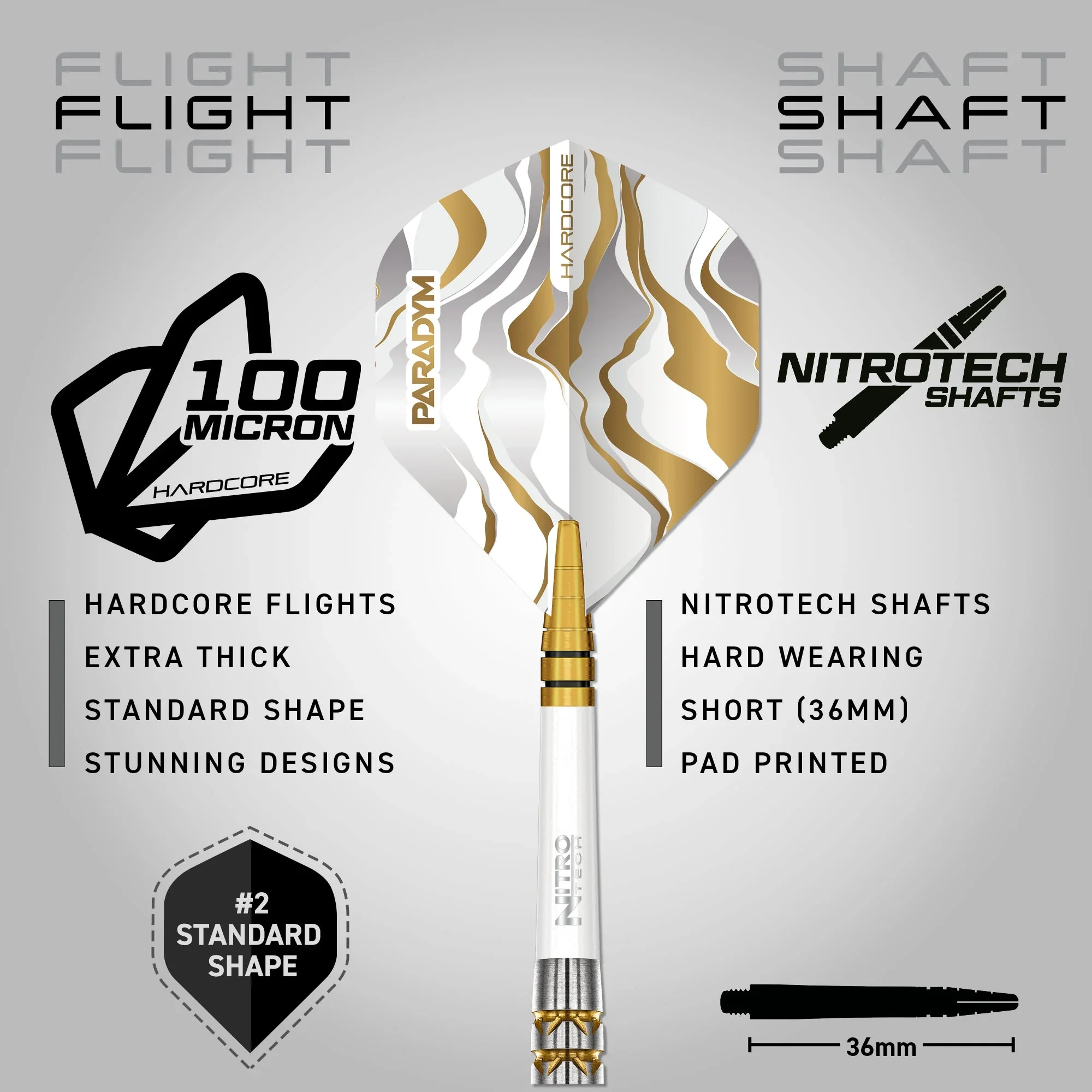 Paradym Gold Parallel Steel Tip Darts | Red Dragon - Image 7