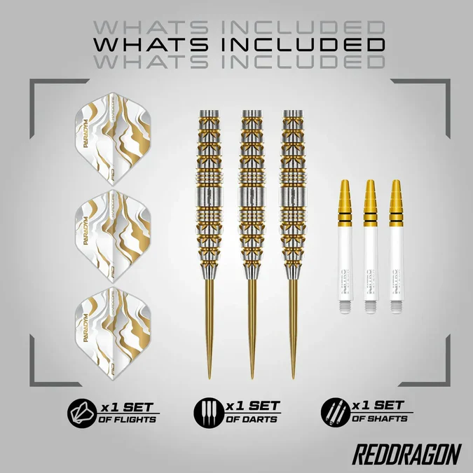 Paradym Gold Torpedo Steel Tip Darts | Red Dragon - Image 7