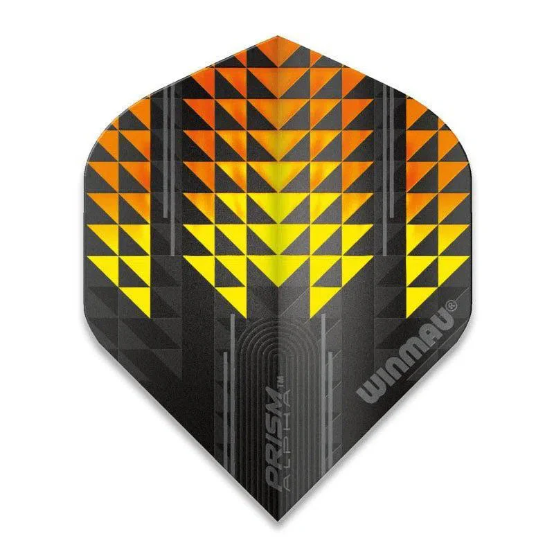 Prism Alpha Yellow & Orange Standard Flights | Winmau - Image 2
