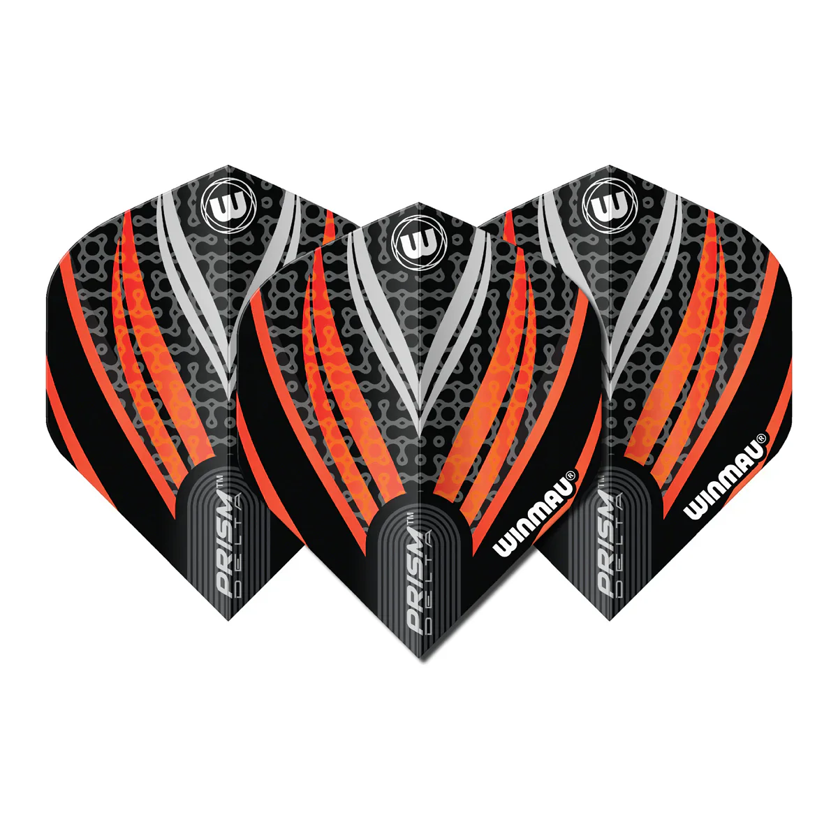 Prism Delta Black, White & Orange Flights | Winmau