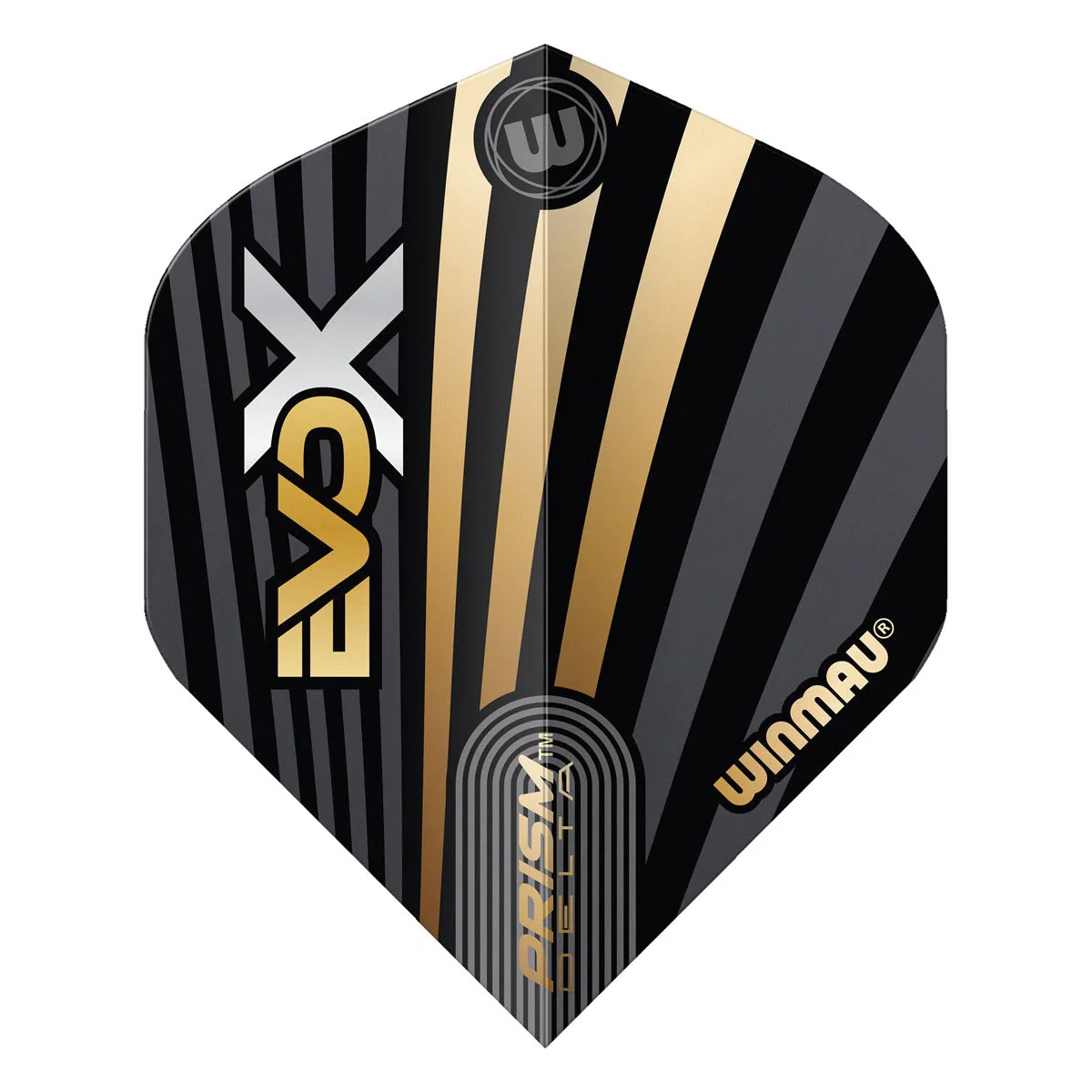 Prism Delta MVG Evo X Black & Gold Standard Dart Flights | Winmau - Image 3