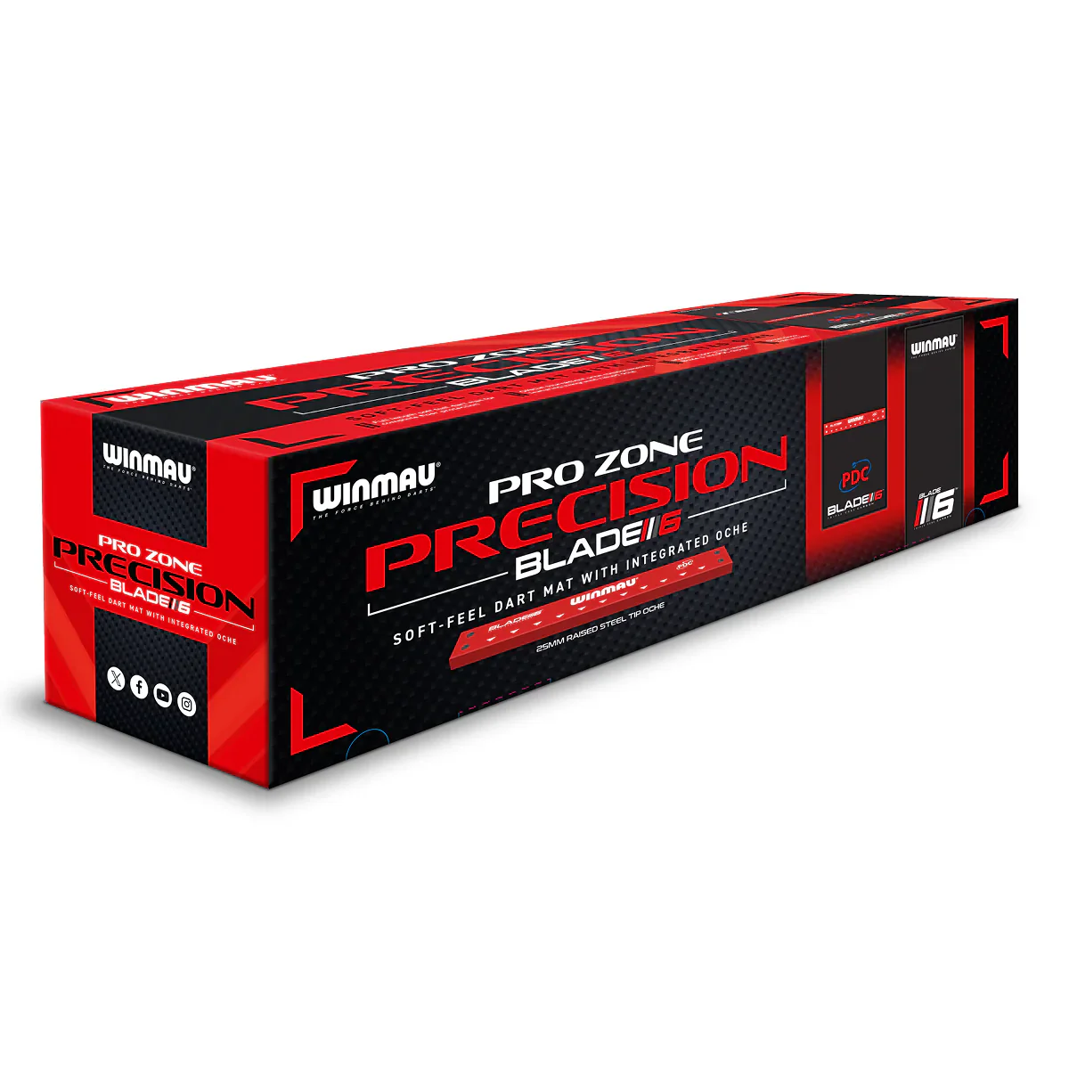 Pro Zone Precision Blade 6 Soft Feel Dart Mat & Integrated Oche | Winmau - Image 6