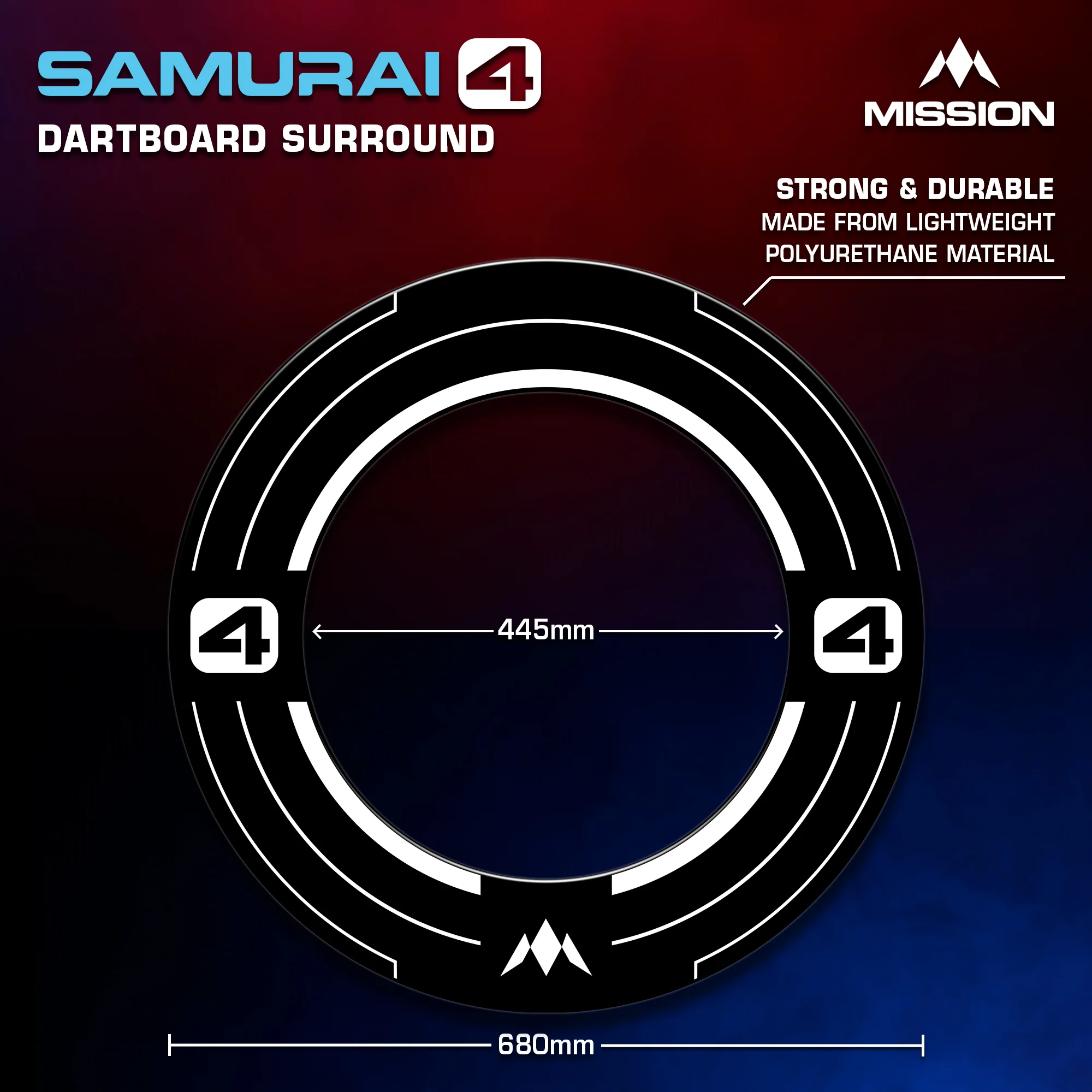 Samurai 4 Dartboard Surround | Mission - Image 4