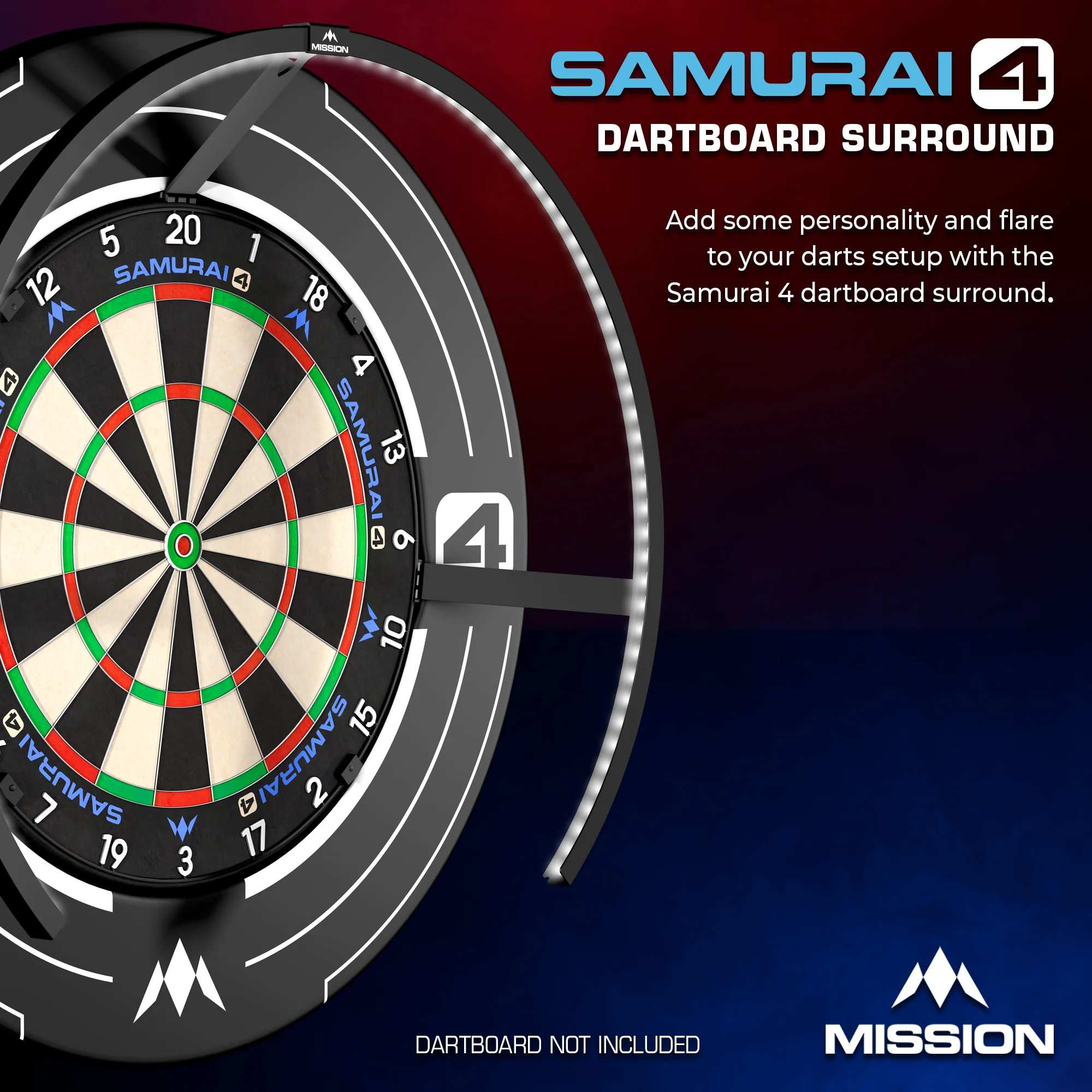 Samurai 4 Dartboard Surround | Mission - Image 5