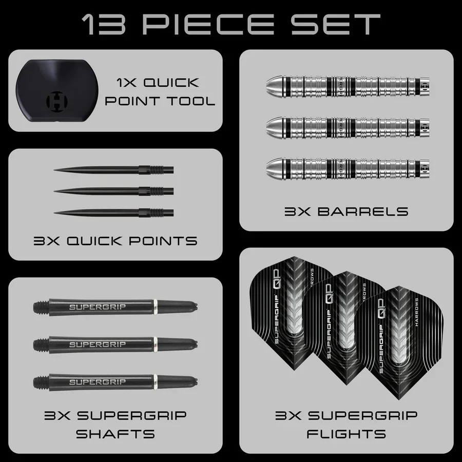 Supergrip Tapered QP Darts | Harrows - Image 6